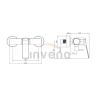 INVENA Bateria BATERIA NATRYSKOWA CZARNA NERI BN-01-004-L